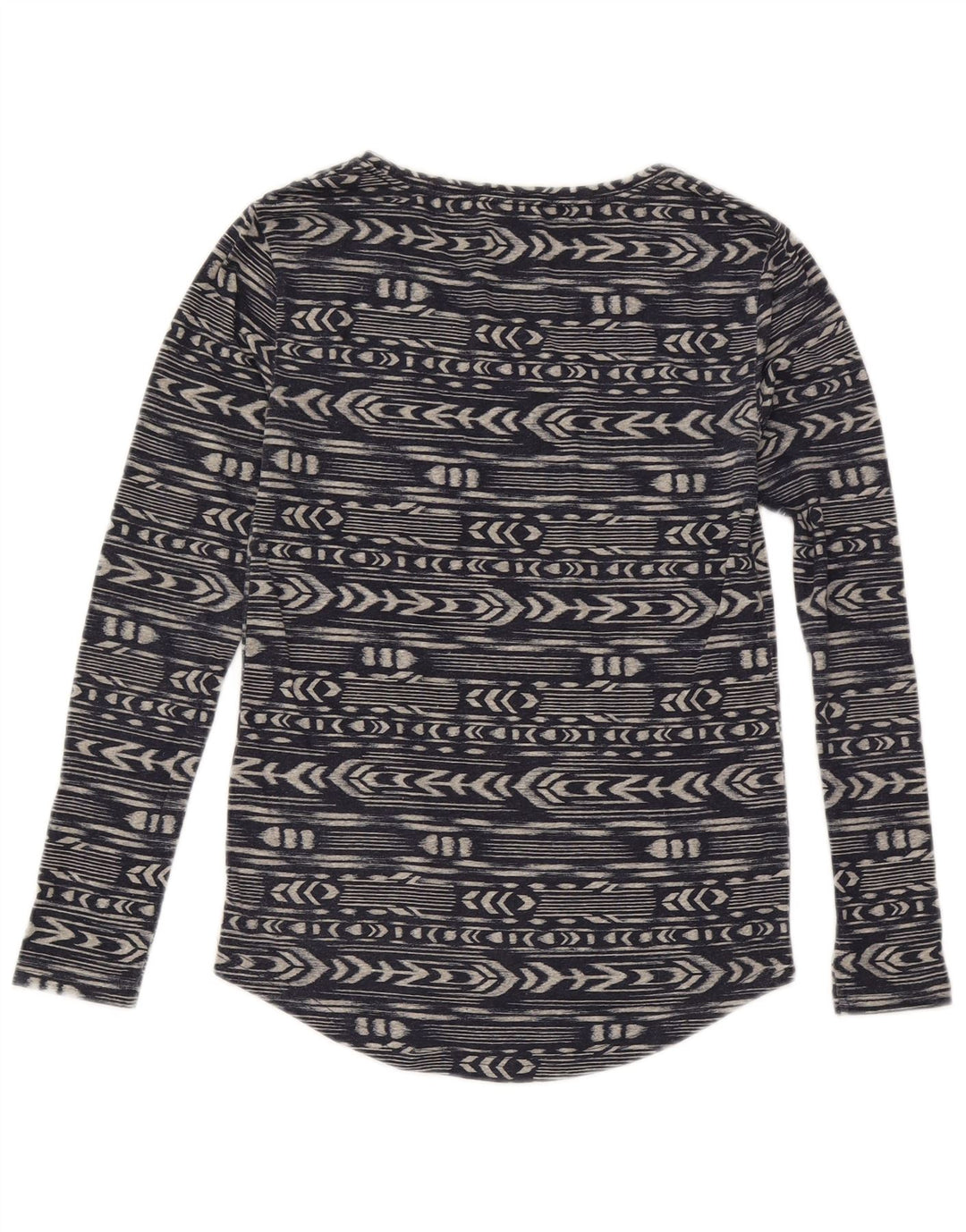 Top da donna a maniche lunghe Roxy UK 6 XS poliestere geometrico blu navy