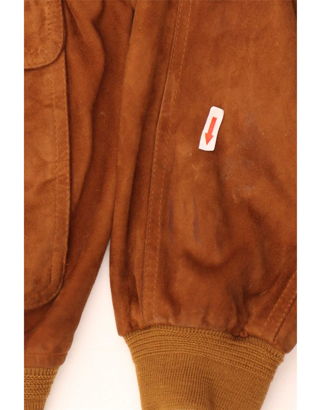Veste Bomber En Daim Vintage Homme IT 48 Beige Moyen