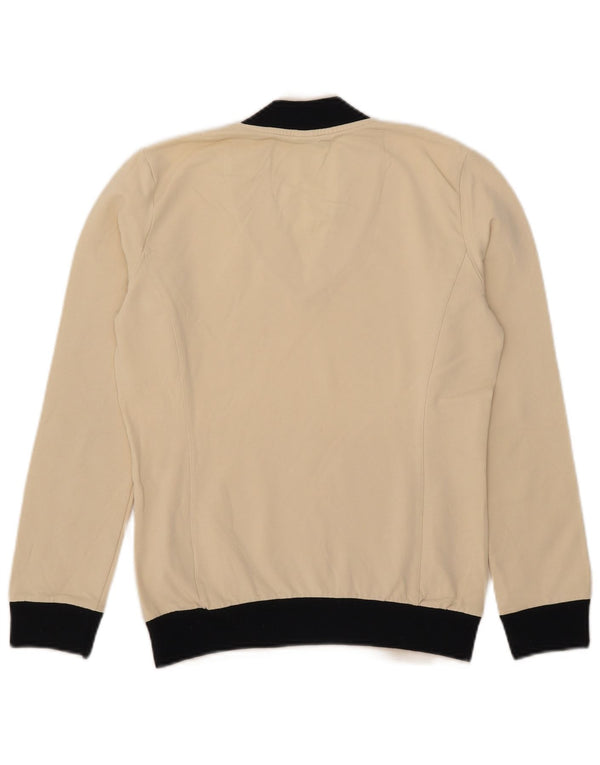 Maglione da donna con scollo a V Bikkembergs UK 12 Medium Off White Colourblock