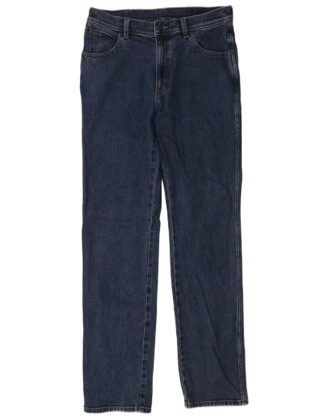 Wrangler Mens Straight Jeans W34 L34 Blue Cotton