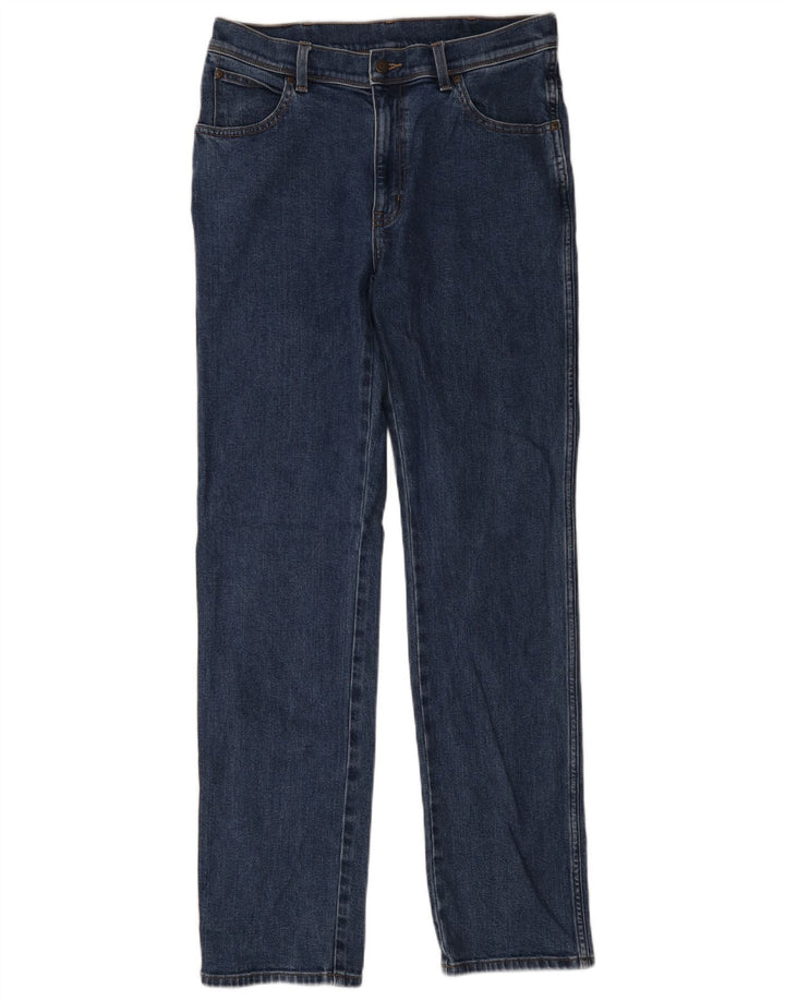 Wrangler Mens Straight Jeans W34 L34 Blue Cotton