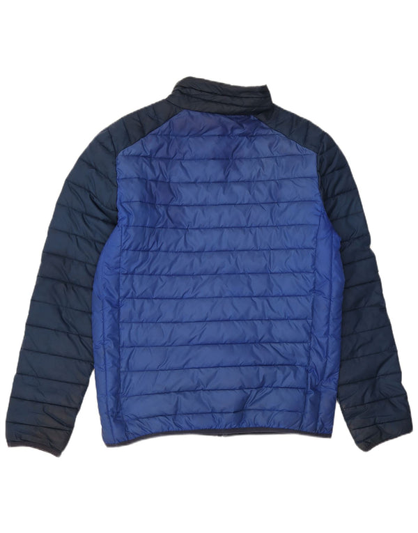 Ellesse Herre polstret jakke UK 38 Medium Blue Colourblock Polyester