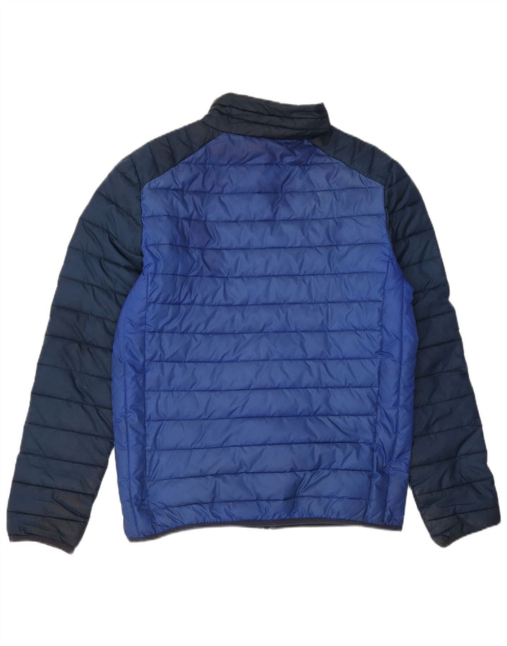 Ellesse Herre polstret jakke UK 38 Medium Blue Colourblock Polyester