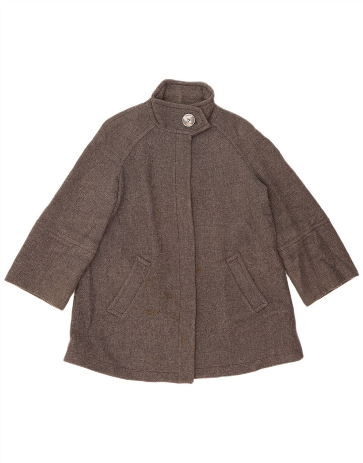 Zara Womens Oversized Overcoat UK 10 Small Grey Wool