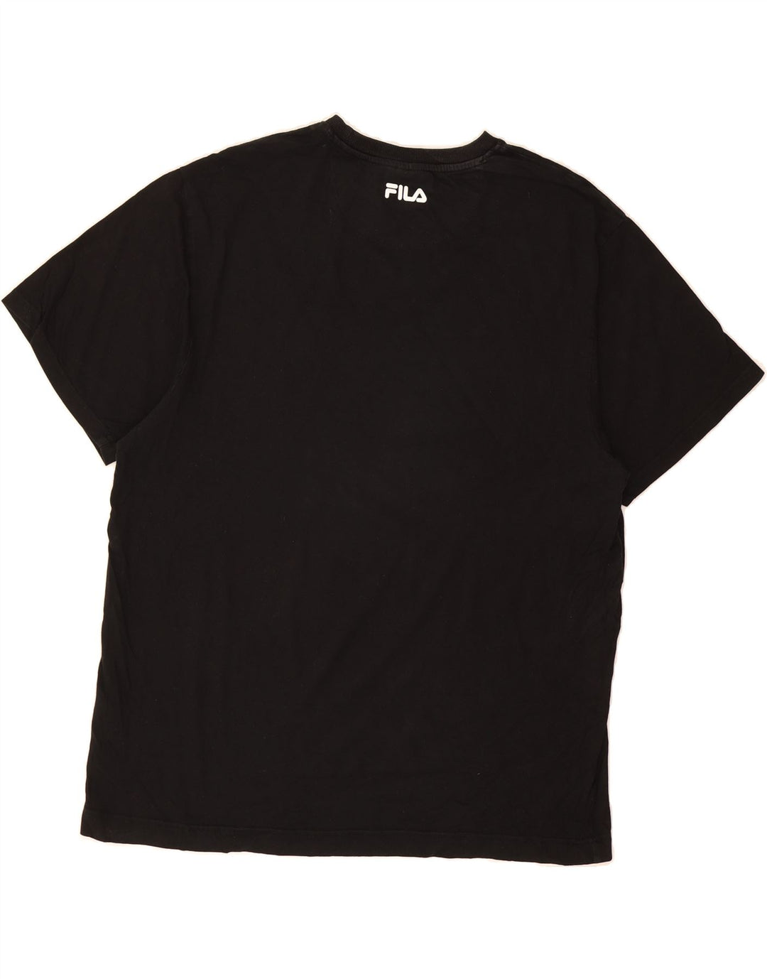 FILA Mens Graphic T-Shirt Top XL Black Vintage Fila and Second-Hand Fila from Messina Hembry 