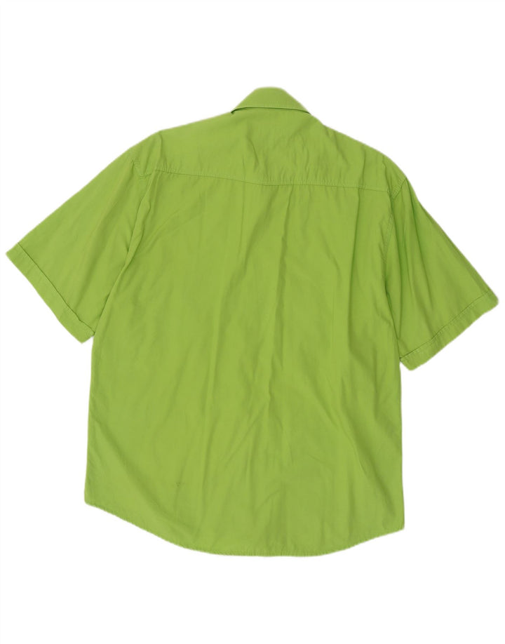 Azzurra Mens Short Sleeve Shirt Medium Green