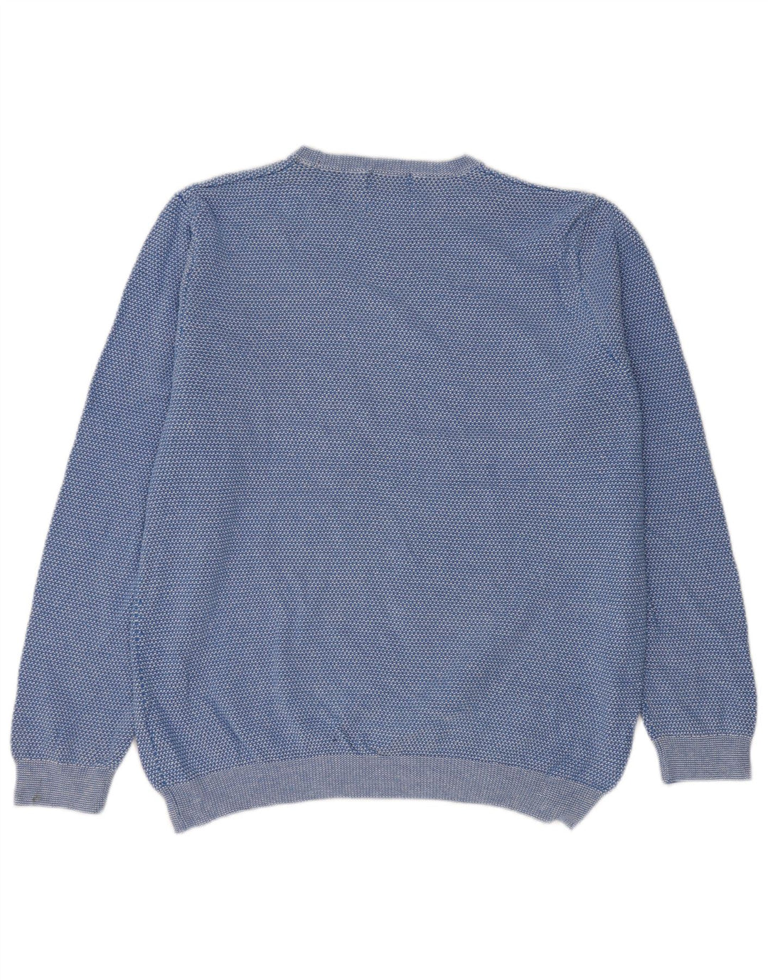 MARKS & SPENCER Mens Crew Neck Jumper Sweater Large Blue Cotton