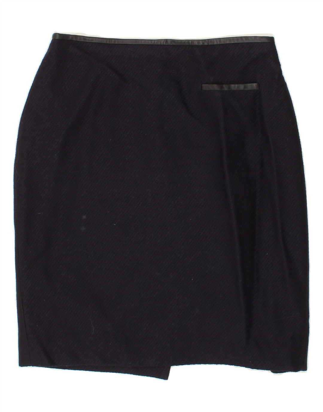 JIGSAW Womens Pencil Skirt US 10 Large W28 Navy Blue Wool Vintage Jigsaw and Second-Hand Jigsaw from Messina Hembry 