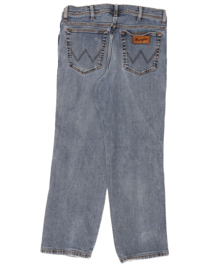 Wrangler Mens Texas Straight Jeans W36 L29 Blue Cotton