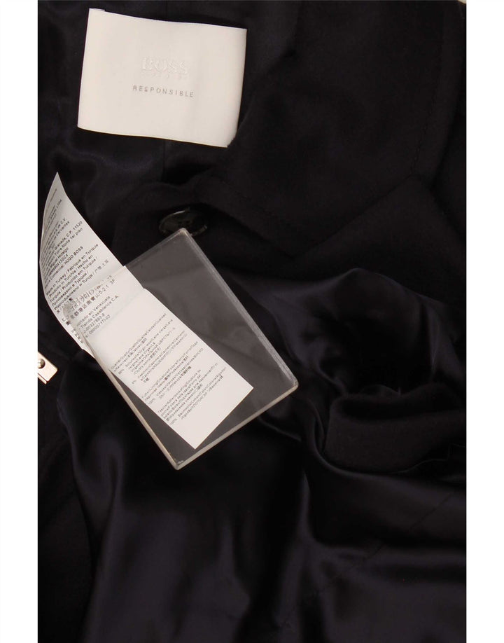 Hugo Boss Dame Overfrakke US 4 Small Navy Blue Uld