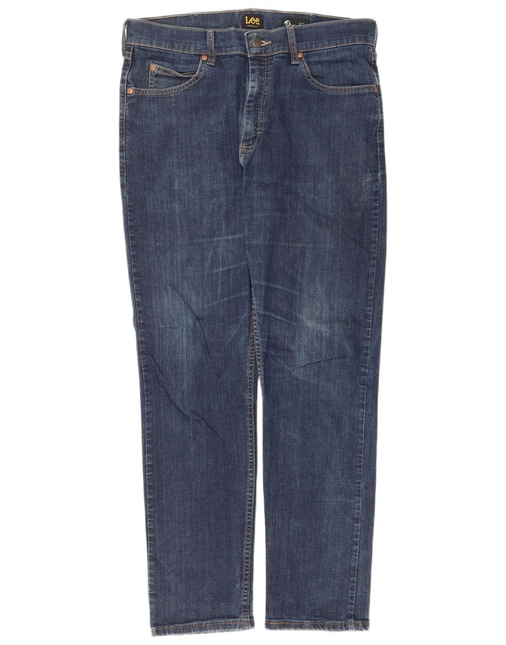 Lee Mens Slim Jeans W34 L32 Blue Cotton
