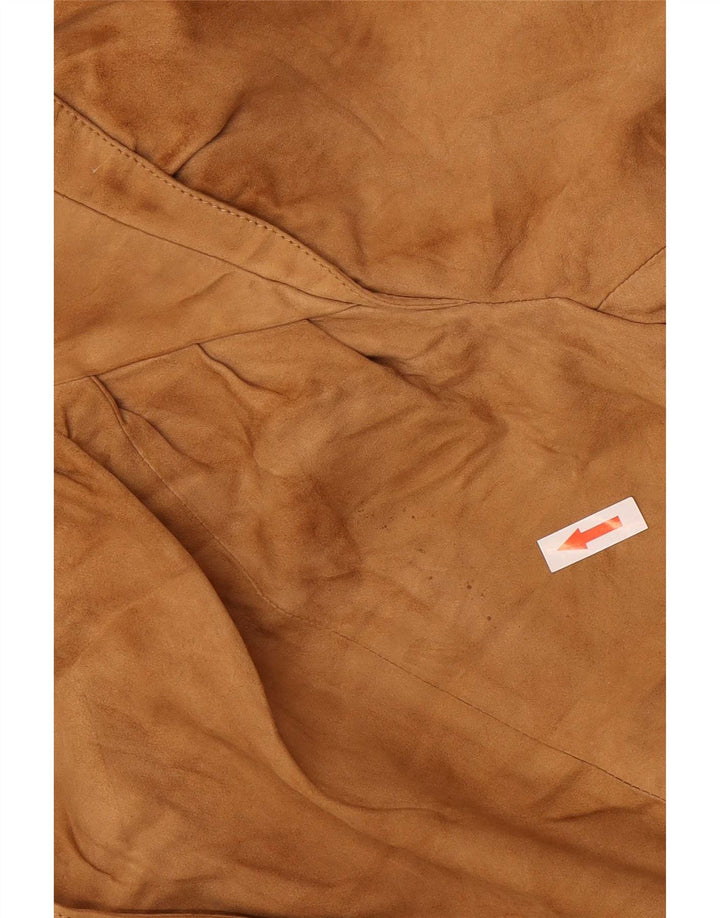 Bomber Vintage de damă din piele intoarsa IT 42 Medium Beige Piele