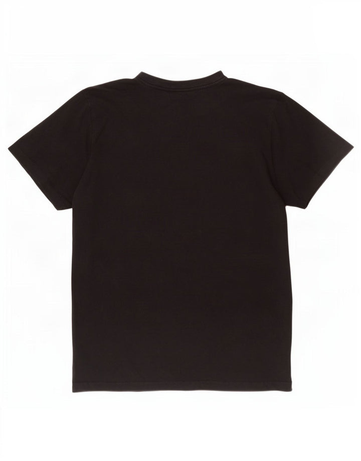 Kappa Herre Grafisk T-Shirt Top Stor Sort Bomuld