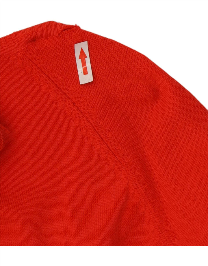 Zara Womens Cardigan Sweater UK 12 Medium Red Cotton