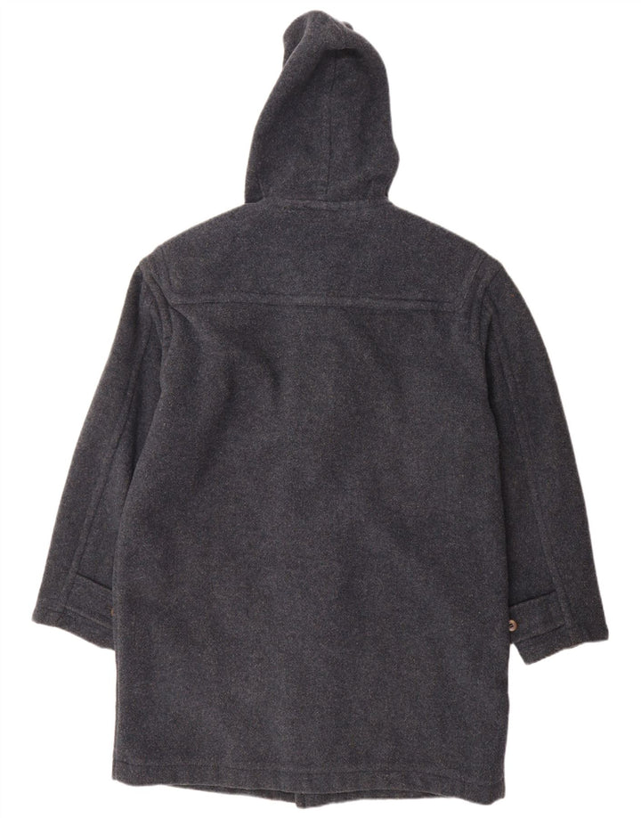 Stefanel Herre Hooded Duffel Coat UK 38 Medium Blue Wool