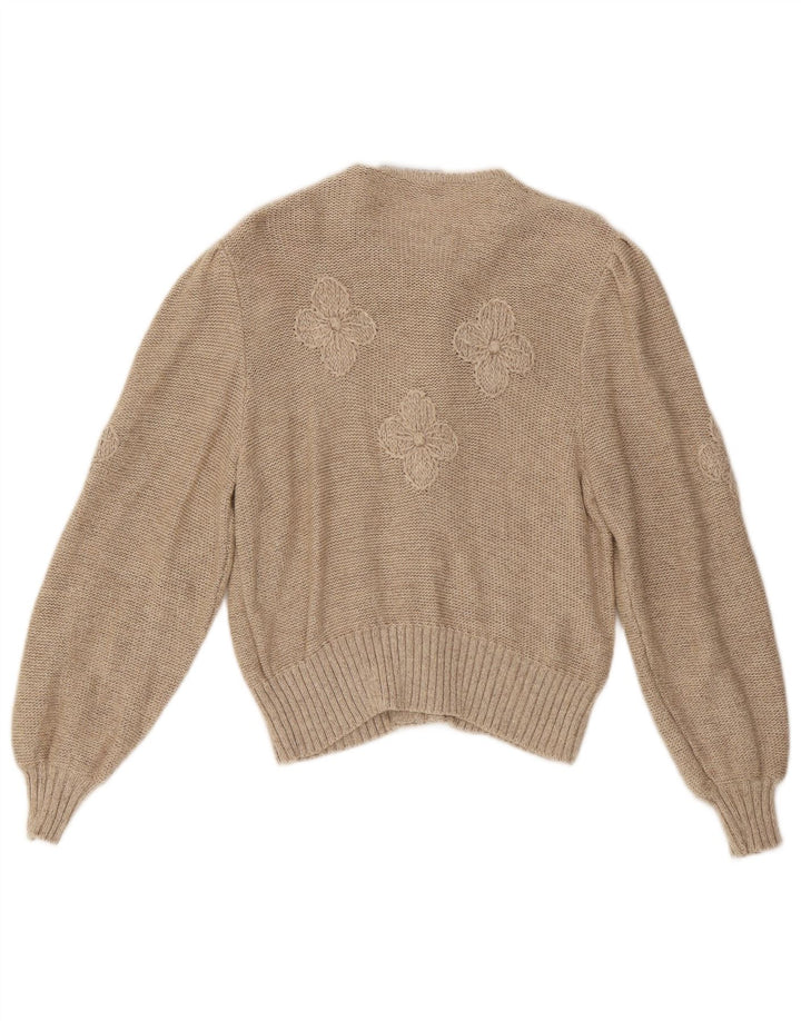 Stapf Womens Cardigan Sweater UK 12 Medium Beige Floral