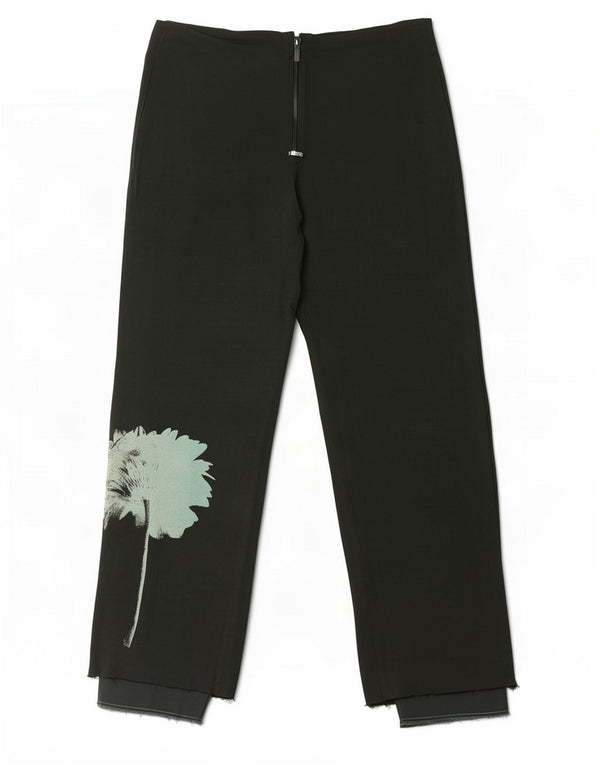 Emporio Armani Pantalones casuales para mujer IT 42 Medium W28 L29 Verde Floral