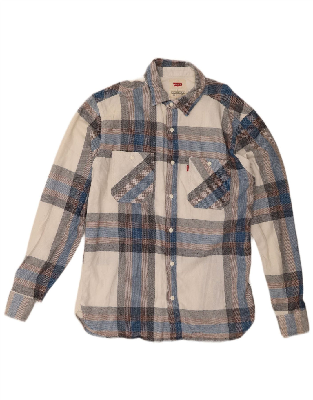 LEVI'S Mens Flannel Shirt Small Multicoloured Check Cotton