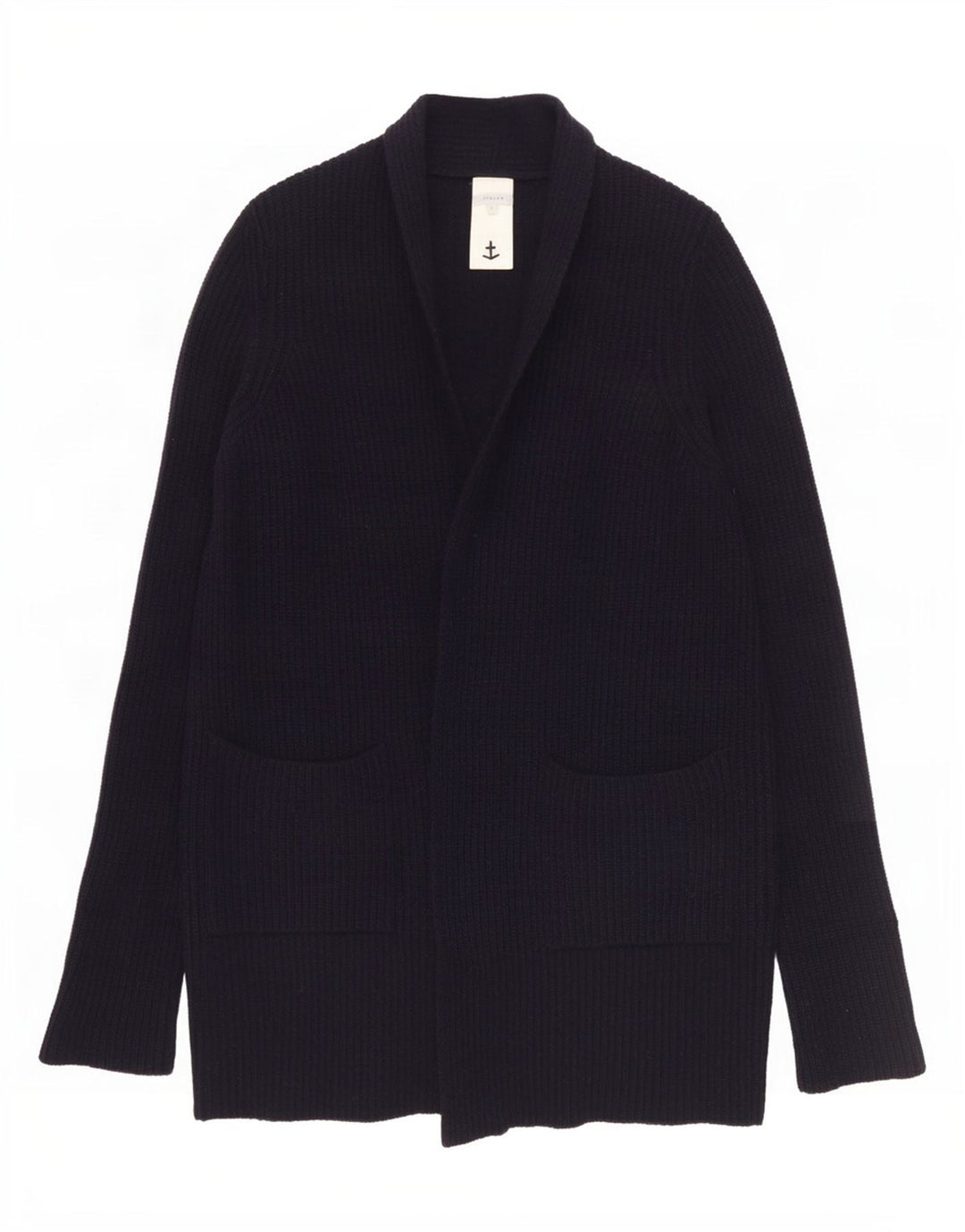 Maglione cardigan lungo oversize da donna Jigsaw UK 10 piccolo blu navy