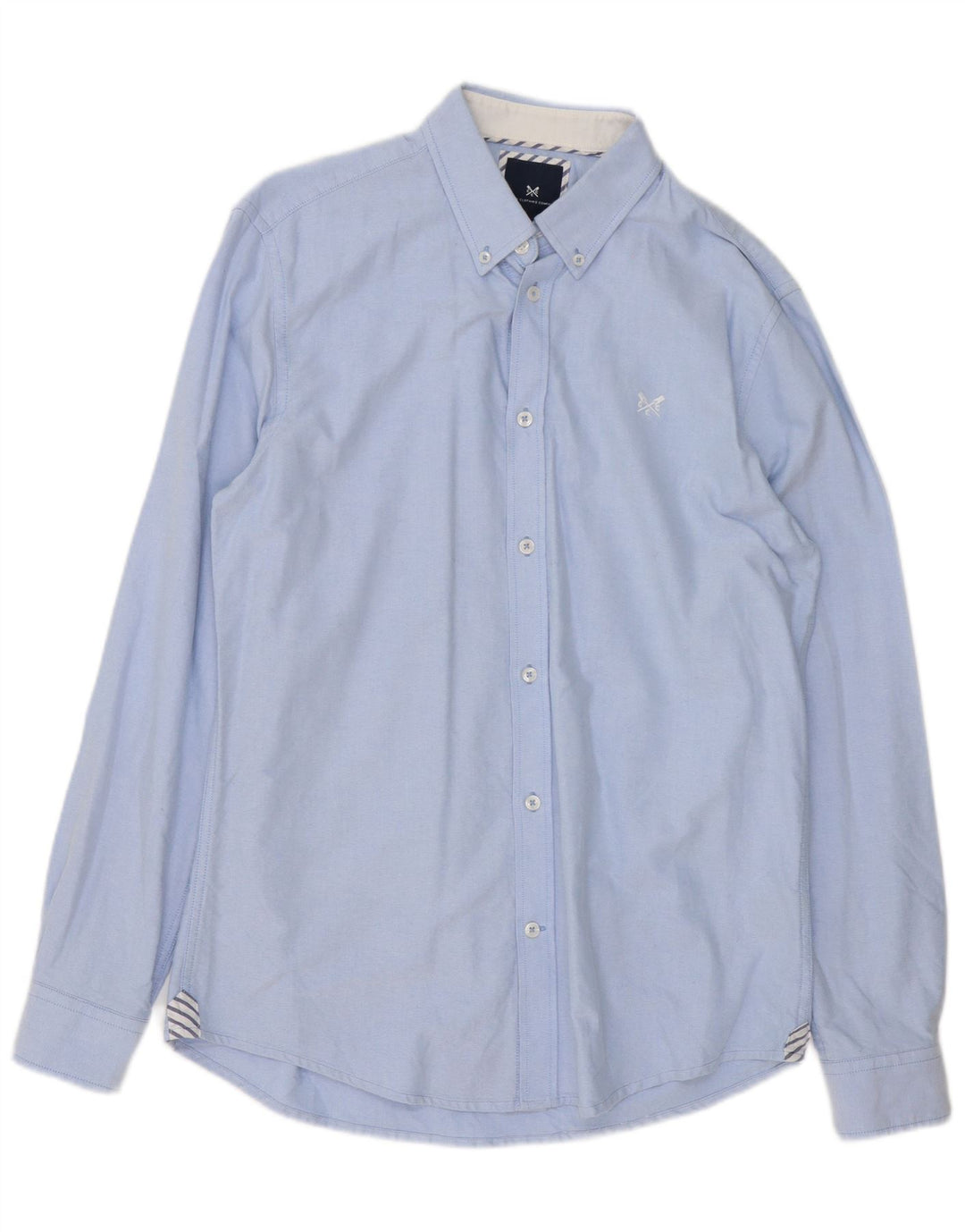 CREW CLOTHING Mens Slim Fit Shirt Medium Blue Cotton