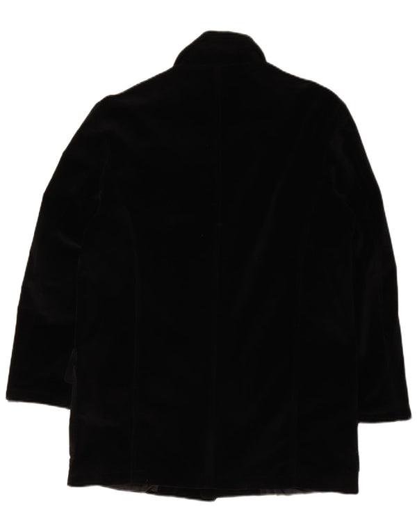 Vintage Mens Velvet Utility Jacket IT 46 Small Black Cotton