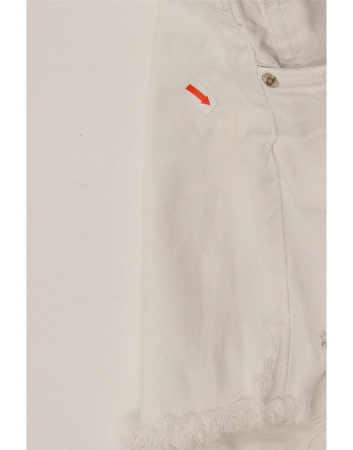 ZARA Womens Denim Shorts EU 42 Large W32 White Cotton Vintage Zara and Second-Hand Zara from Messina Hembry 