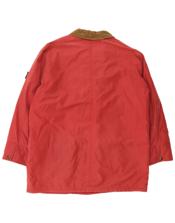 Cotton's Industries Chaqueta cortavientos para hombre UK 42 XL Algodón rojo