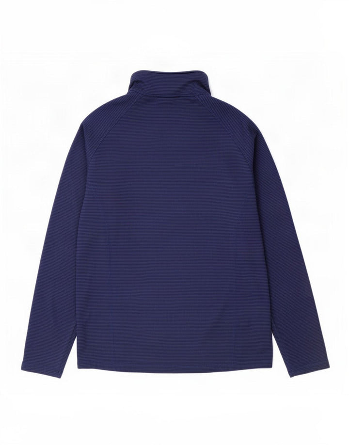 North Ridge Pull à col zippé pour homme - Haut de survêtement à rayures bleues