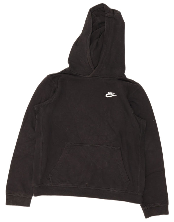 Nike Boys Hoodie Jumper 13-14 Years XL Μαύρο βαμβακερό