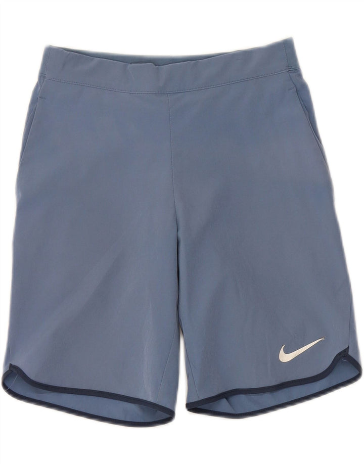NIKE Boys Dri Fit Sport Shorts 10-11 Years Medium Blue Polyester Vintage Nike and Second-Hand Nike from Messina Hembry 