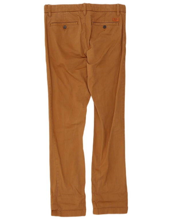 Timberland Mens Slim Chino Calças W30 L32 Algodão Bege