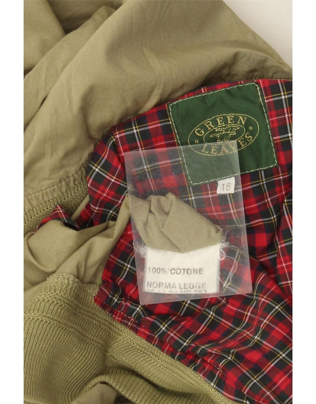 Green Leaves Bomberjakke til mænd IT 48 Medium Khaki Bomuld