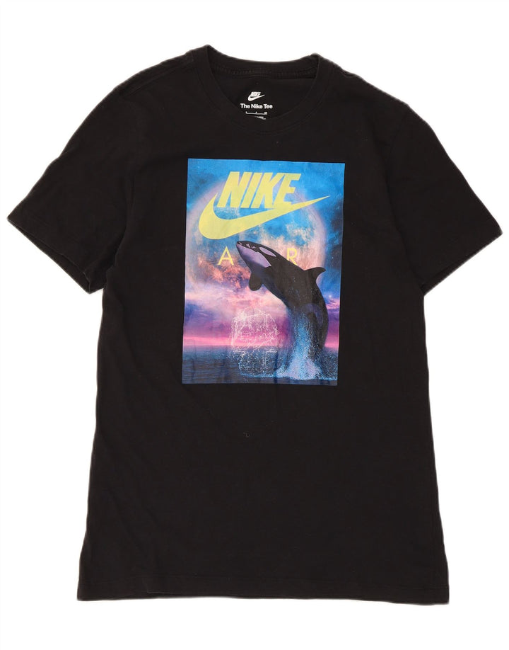 Nike Mens Graphic T-Shirt Top Small Black Cotton