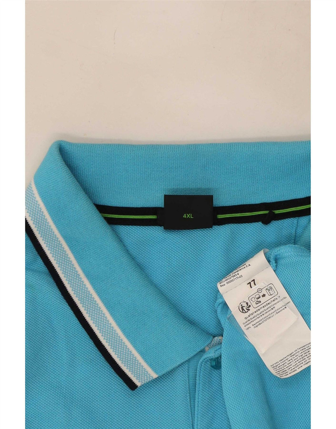 Hugo Boss herre poloshirt 4XL blå bomuld