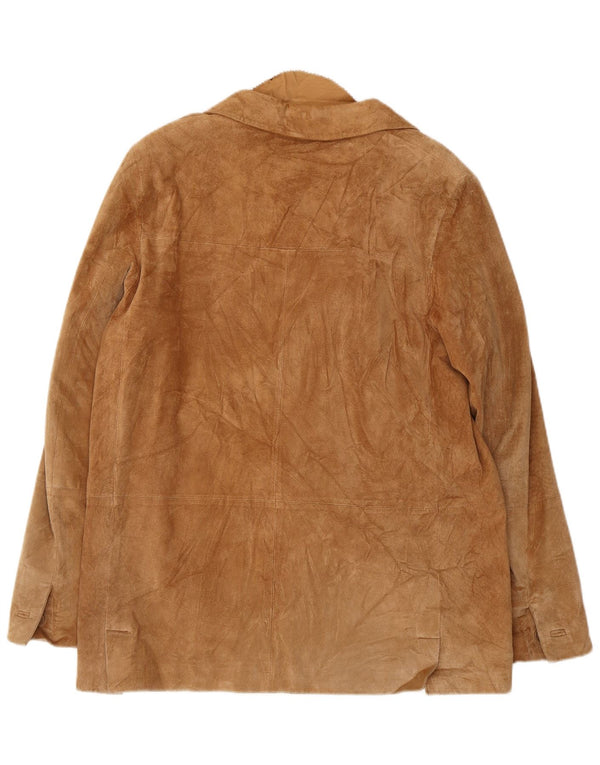 Conbipel Damen Free Heron 4-Knopf-Wildleder-Blazerjacke IT 46 Large Beige