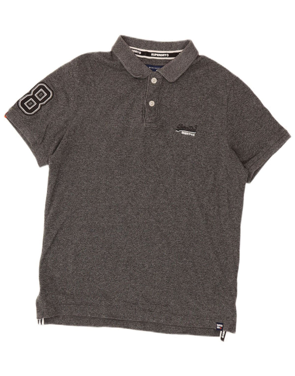 Superdry Herren-Poloshirt mit Grafik, XL, Grau, Baumwolle