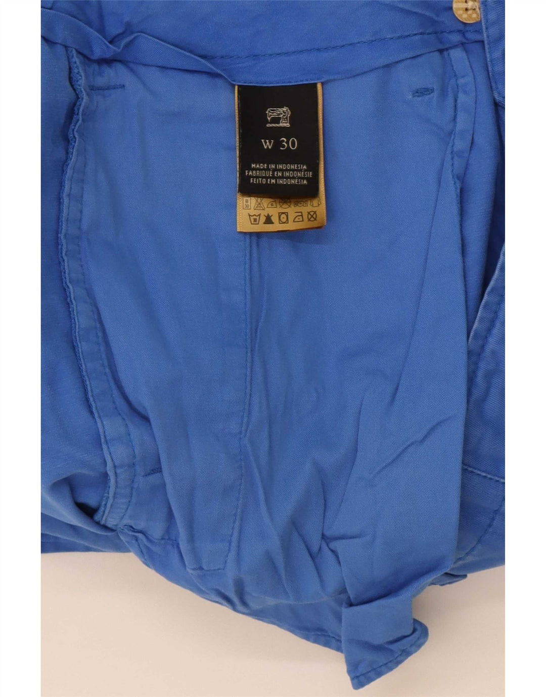 Scotch & Soda Pantaloni scurți chino pentru bărbați W30, bumbac albastru mediu