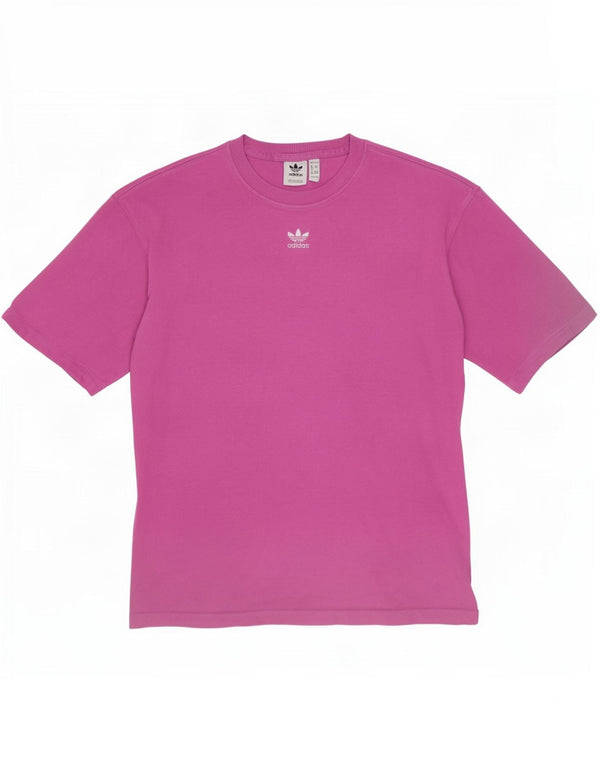 Damska koszulka oversize Adidas Top UK 4/6 XS Fioletowa bawełna