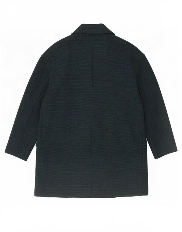 Zara Mujer Abrigo Extragrande De Doble Botonadura UK 4 XS Poliéster Verde