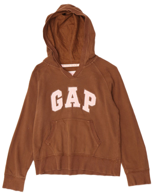 Gap Girls Graphic Regular Fit majica s kapuljačom 9-10 godina, veliki smeđi pamuk