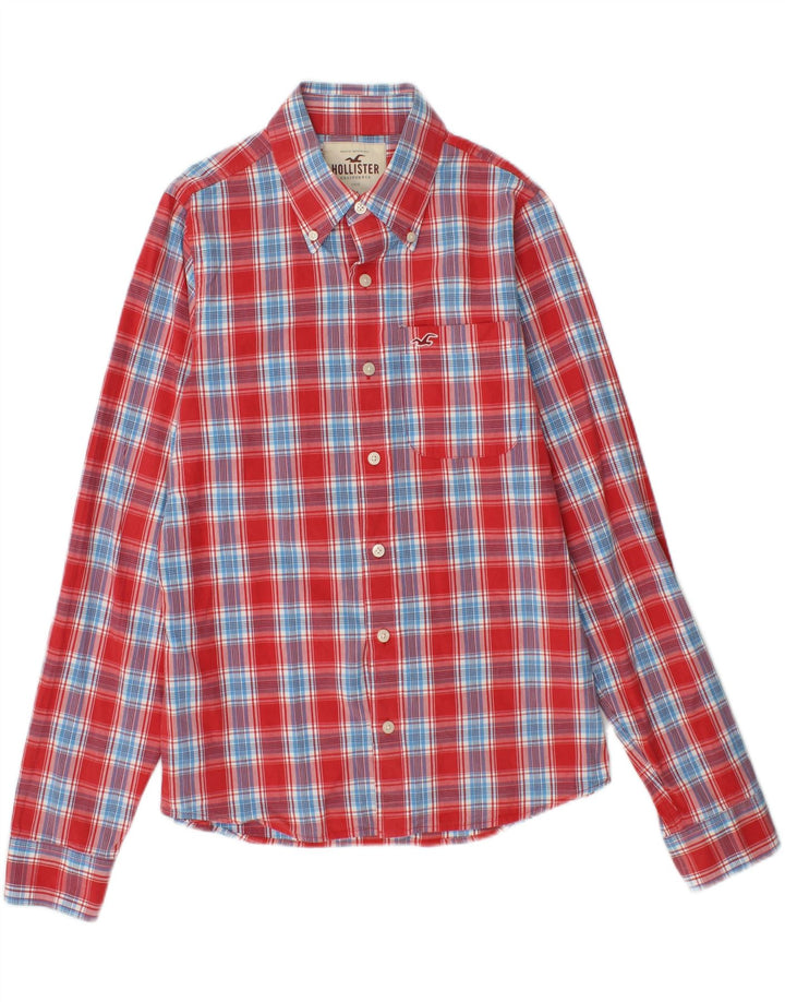 HOLLISTER Mens Shirt Medium Red Check Cotton