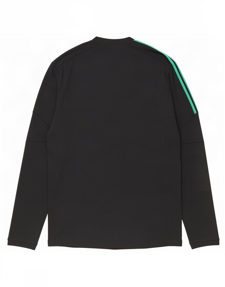 Adidas Maglia da calcio irlandese da uomo a manica lunga media nera in poliestere