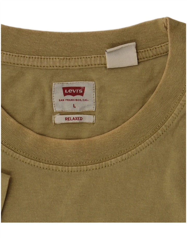 Levi's Mens Relaxed Fit T-Shirt Top Large Khaki
