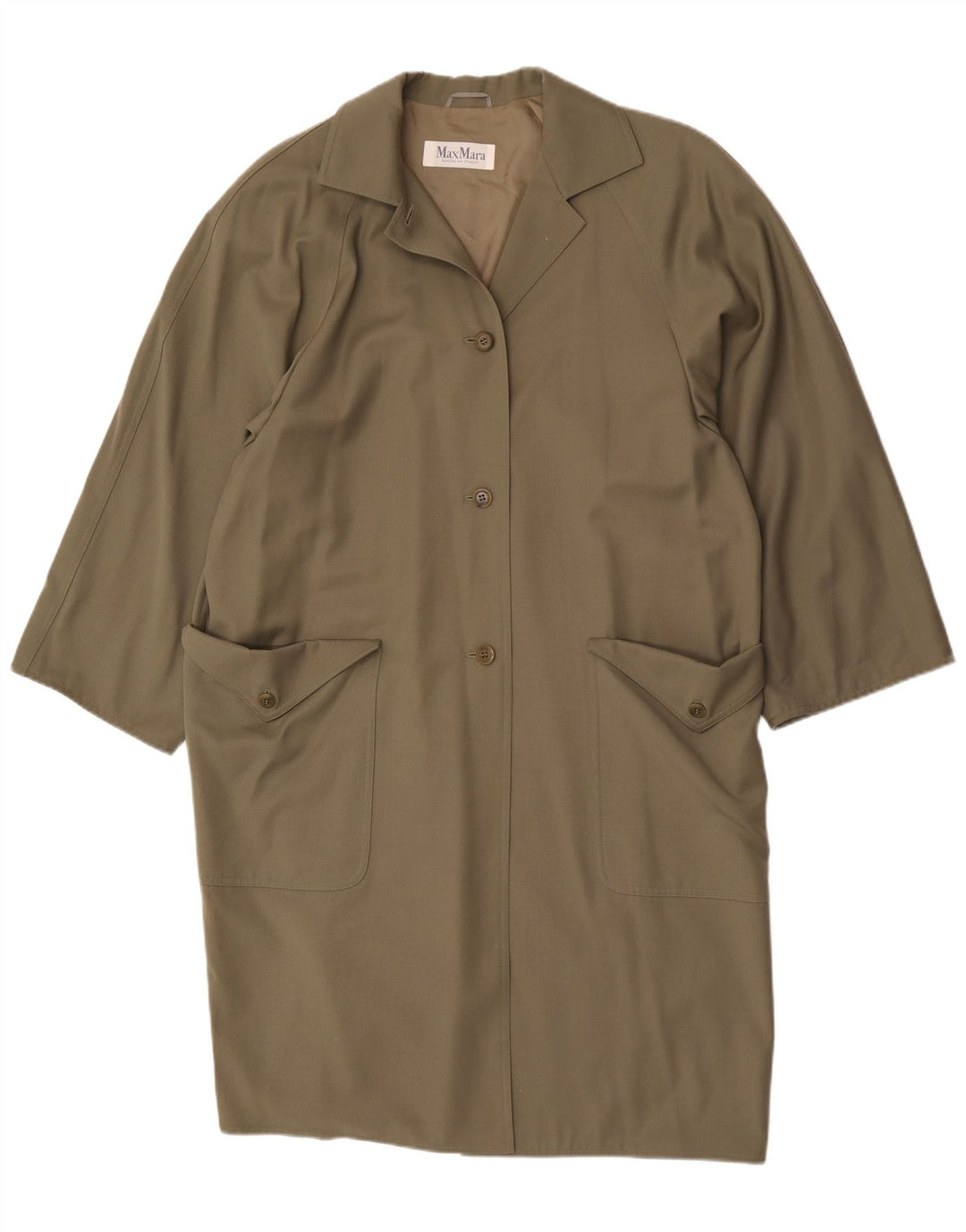 Soprabito oversize da donna Max Mara UK 14 Large Lana kaki