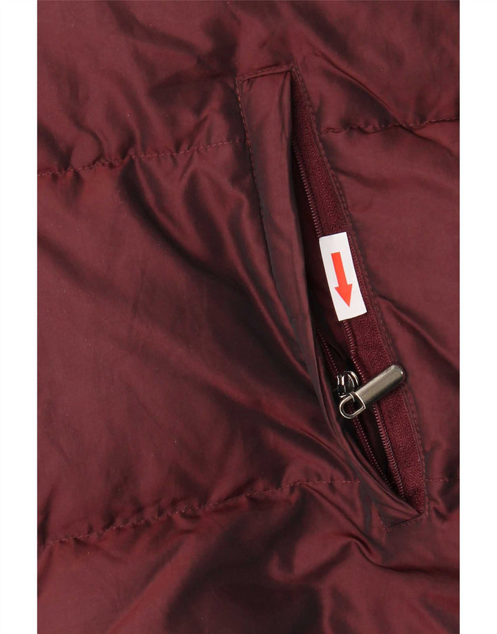 Zara Mujer Chaqueta Acolchada UK 44 Medium Borgoña