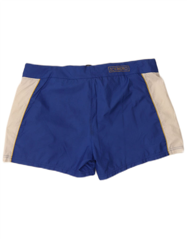 Iceberg Mens Swimming Shorts 2XL Blue Colourblock Polyester