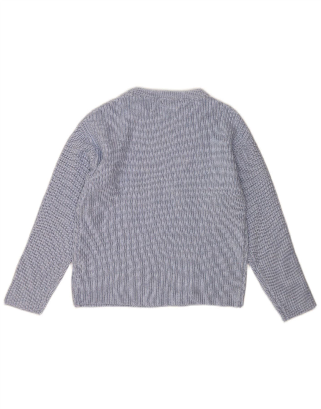 Maglione maglione con scollo a barca da donna Marks & Spencer UK 10 piccolo poliestere blu