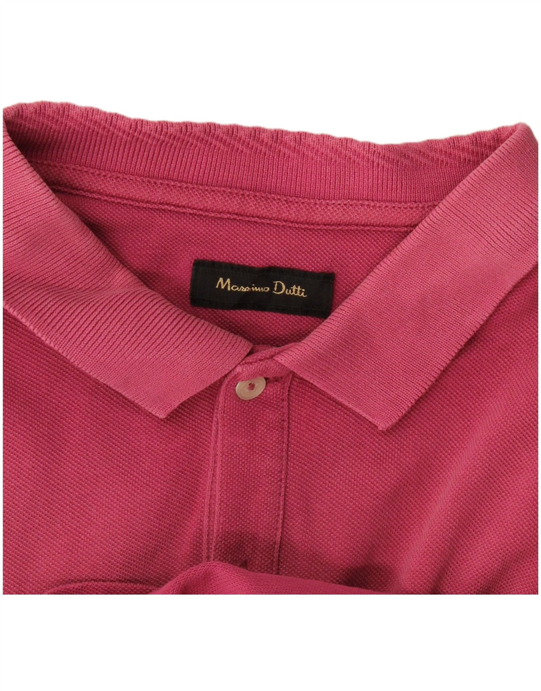 Massimo Dutti Herren Poloshirt Mittelrosa