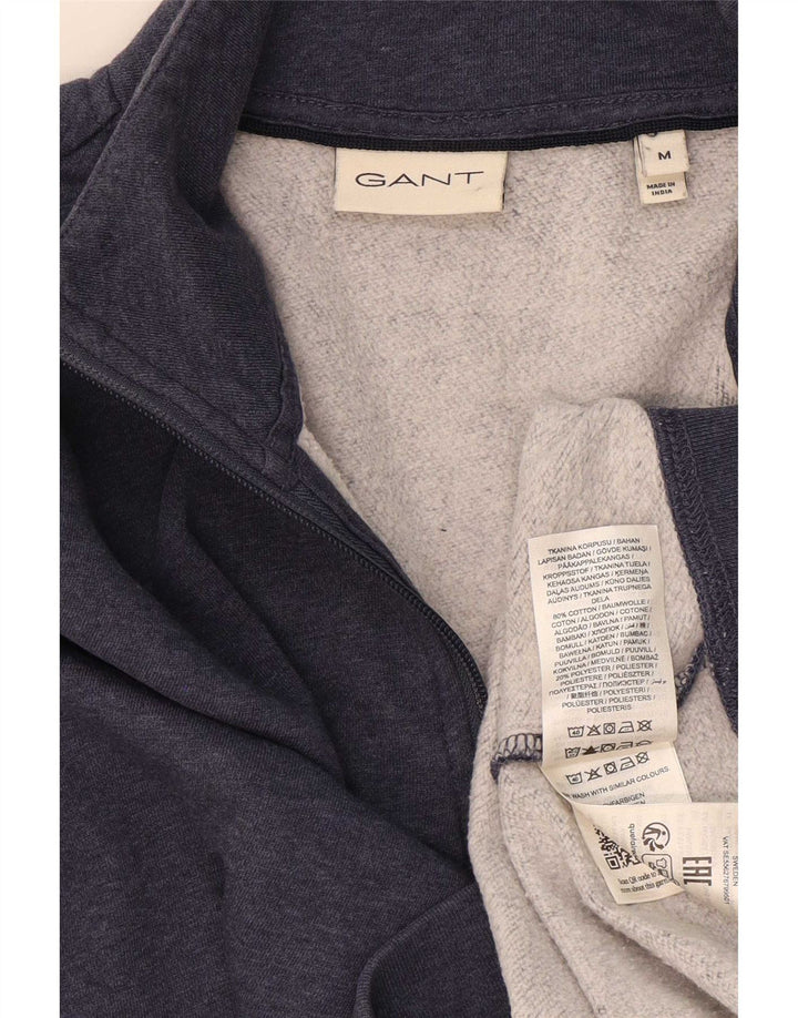 Gant Sweatshirt med lynlås til mænd, medium marineblå bomuld