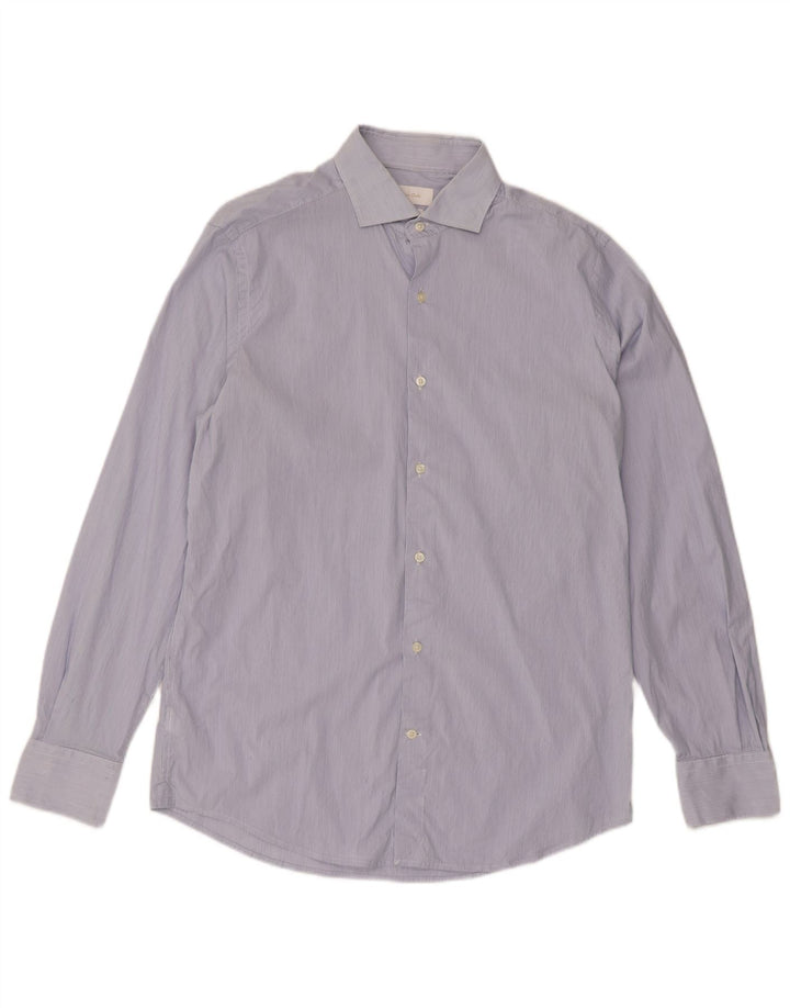 Camisa Massimo Dutti Hombre Talla 41 Algodón Rayas Azul Mediana Clásica